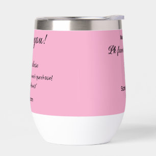 Bedankt voor de aankoop roze familie zakelijk deta