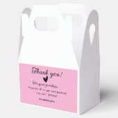Bedankt voor de aankoop roze familie zakelijk deta bedankdoosjes (Geopend)