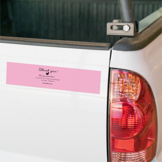 Bedankt voor de aankoop roze familie zakelijk deta bumpersticker (Op Truck)