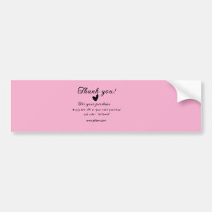 Bedankt voor de aankoop roze familie zakelijk deta bumpersticker
