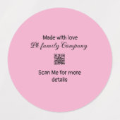 Bedankt voor de aankoop roze familie zakelijk deta labels (Design 2)