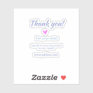 Bedankt voor de aankoop van roze familiebedrijf de sticker