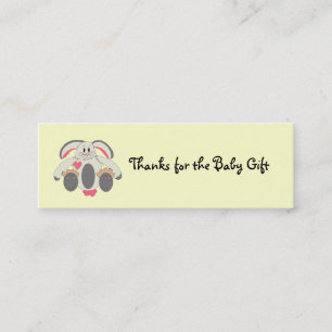 Bedankt voor de baby cadeau mini visitekaartje