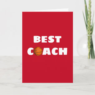 Bedankt voor de Basketball Coach Kaart