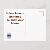 Bedankt voor de bouw van Customer Appreciation Bri Briefkaart (Achterkant)