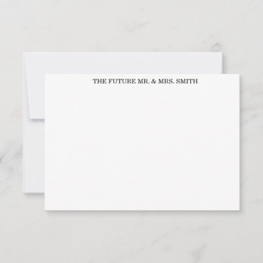 bedankt voor de bruiloft notitiekaartje (Voorkant)