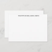 bedankt voor de bruiloft notitiekaartje (Voorkant / Achterkant)