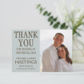 Bedankt voor de bruiloft voor elke bestemming (Staand voorkant)