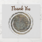 Bedankt voor de bruine Bunny Cute Rabbit Bier Etiket (Enkel label)