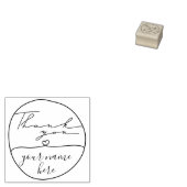 Bedankt voor de cirkel met de aangepaste naam 	rubberstempel (Gestempeld)