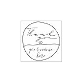 Bedankt voor de cirkel met de aangepaste naam 	rubberstempel (Afrduk)