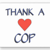 Bedankt voor de Cop Sticker (Voorkant)