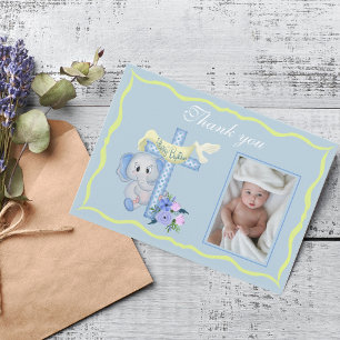 Bedankt voor de doop van de olifantbaby met kruis 