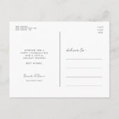 Bedankt voor de gebufferde moderne Thanksgiving Briefkaart (Achterkant)