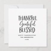 Bedankt voor de gezegende foto-Thanksgiving Save The Date (Achterkant)