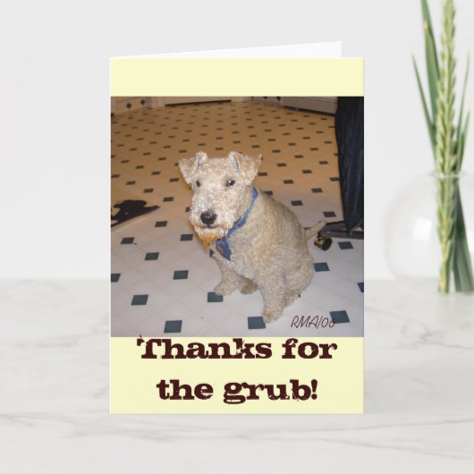 Bedankt voor de Grub! Kaart (Voorkant)