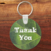 Bedankt voor de heldere groene lederen foto sleutelhanger (Voorkant)