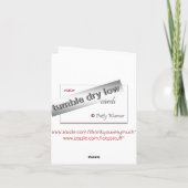 Bedankt voor de kaart van de bezoeknota (Achterkant)