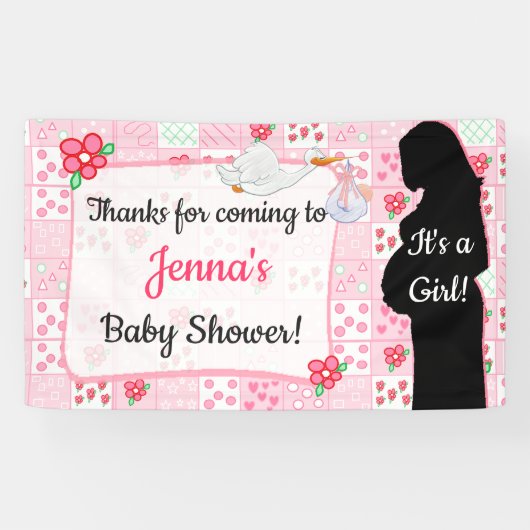 Bedankt voor de komende banner van het Baby shower (Horizontaal)