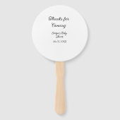 Bedankt voor de komst van het baby shower Modern S Handwaaier (Achterkant)