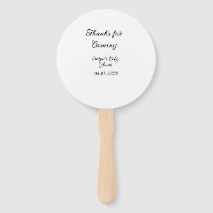 Bedankt voor de komst van het baby shower Modern S Handwaaier