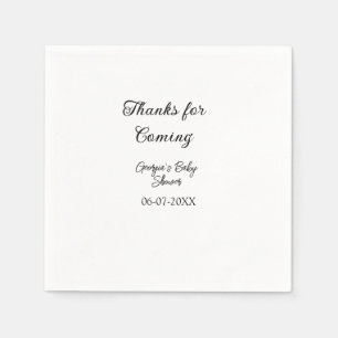 Bedankt voor de komst van het baby shower Modern S Servet