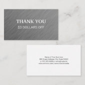 Bedankt voor de korting visitekaartje (Voorkant / Achterkant)