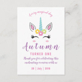 Bedankt voor de Magical Unicorn Birthday Kaart