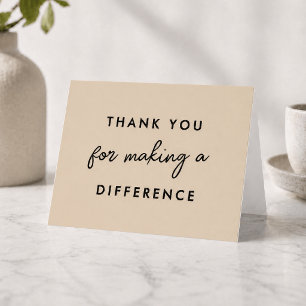 Bedankt voor de Making a Difference Card
