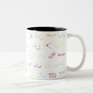 Bedankt voor de Mammaries - Rainbow Tweekleurige Koffiemok
