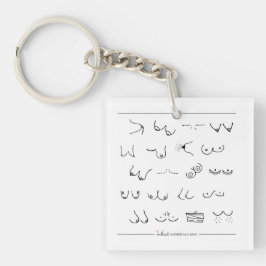 Bedankt voor de Mammaries - Wit Sleutelhanger