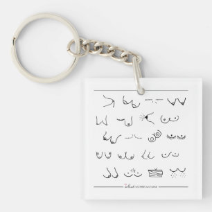 Bedankt voor de Mammaries - Wit Sleutelhanger