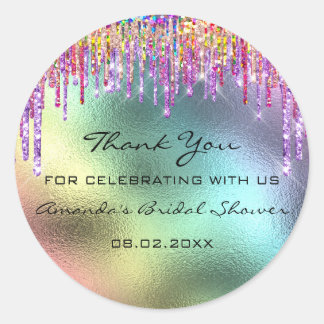 Bedankt voor de naam Rainbow Drivers Holographic Ronde Sticker