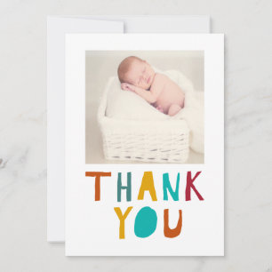 Bedankt voor de Newborn Baby shower Cute Typografi