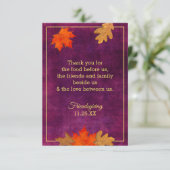 Bedankt voor de Plaatskaarten van de Thanksgiving RSVP Kaartje (Staand voorkant)