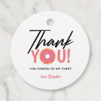 Bedankt voor de roze Doughnut Theme Party