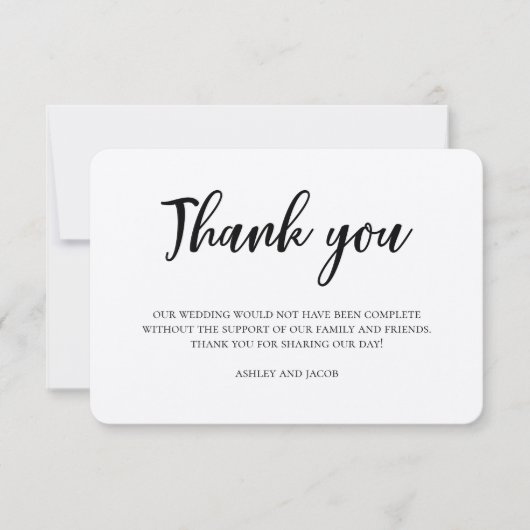 Bedankt voor de rustieke bruiloft. Moderne landeli Kaart (Voorkant)