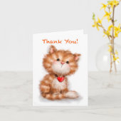 Bedankt voor de Schattigee kat Kaart (Gele Bloem)