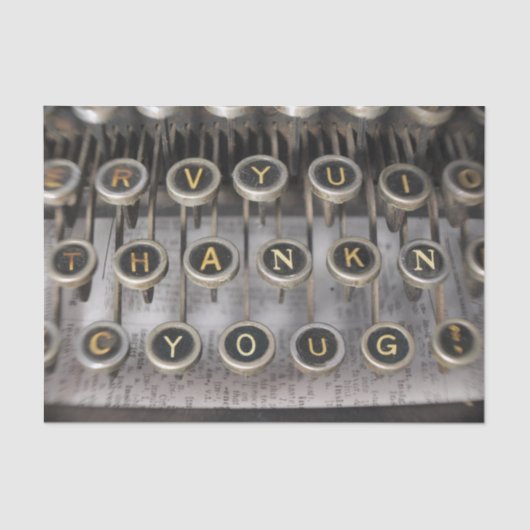Bedankt voor de schrijfmachine tissuepapier (Voorkant)