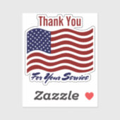 Bedankt voor de service American Flag Veteran Sticker (Vel)