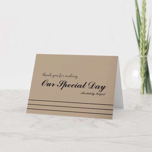Bedankt voor de speciale dag (Voorkant)