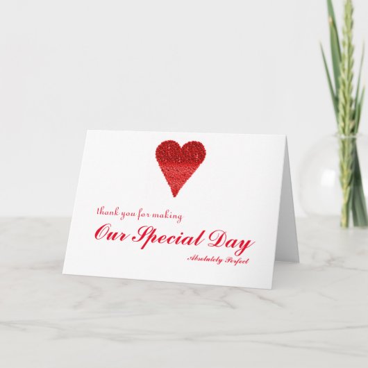 Bedankt voor de speciale dag met Bubbles Heart (Voorkant)