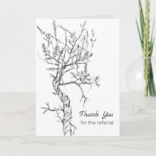 Bedankt voor de verwijzing Sagebrush Plant White Kaart