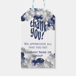 Bedankt voor de waardering van ballonnen cadeaulabel