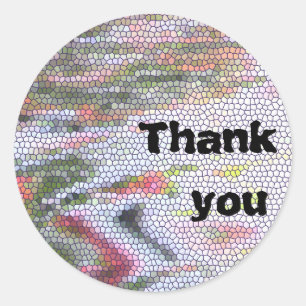 Bedankt voor de waardering van het pastel Mosaic T Ronde Sticker