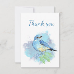 Bedankt voor de Waterverf Bluebird Garden Bird Art
