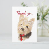 Bedankt voor de Waterverf Yorkie Yorkshire Terrier (Staand voorkant)