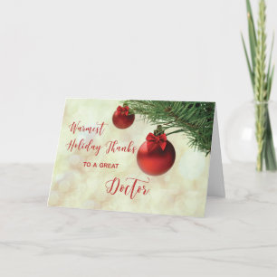 Bedankt voor Doctor Christmas Tree Ornament Kaart