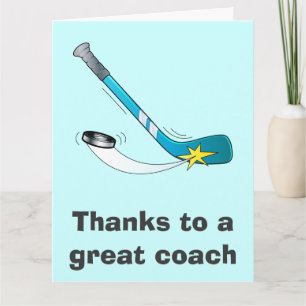 Bedankt voor een geweldige hockeycoach van het tea