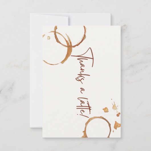 Bedankt voor een latte kaart (Voorkant)